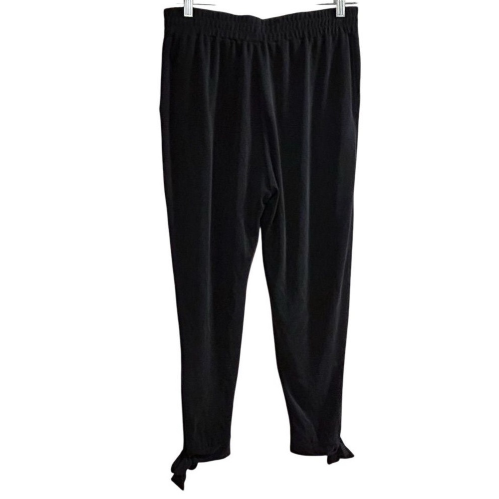 Elan Women’s Black‎ Joggers Large Tapered-Leg Pants w/ Side Pockets L